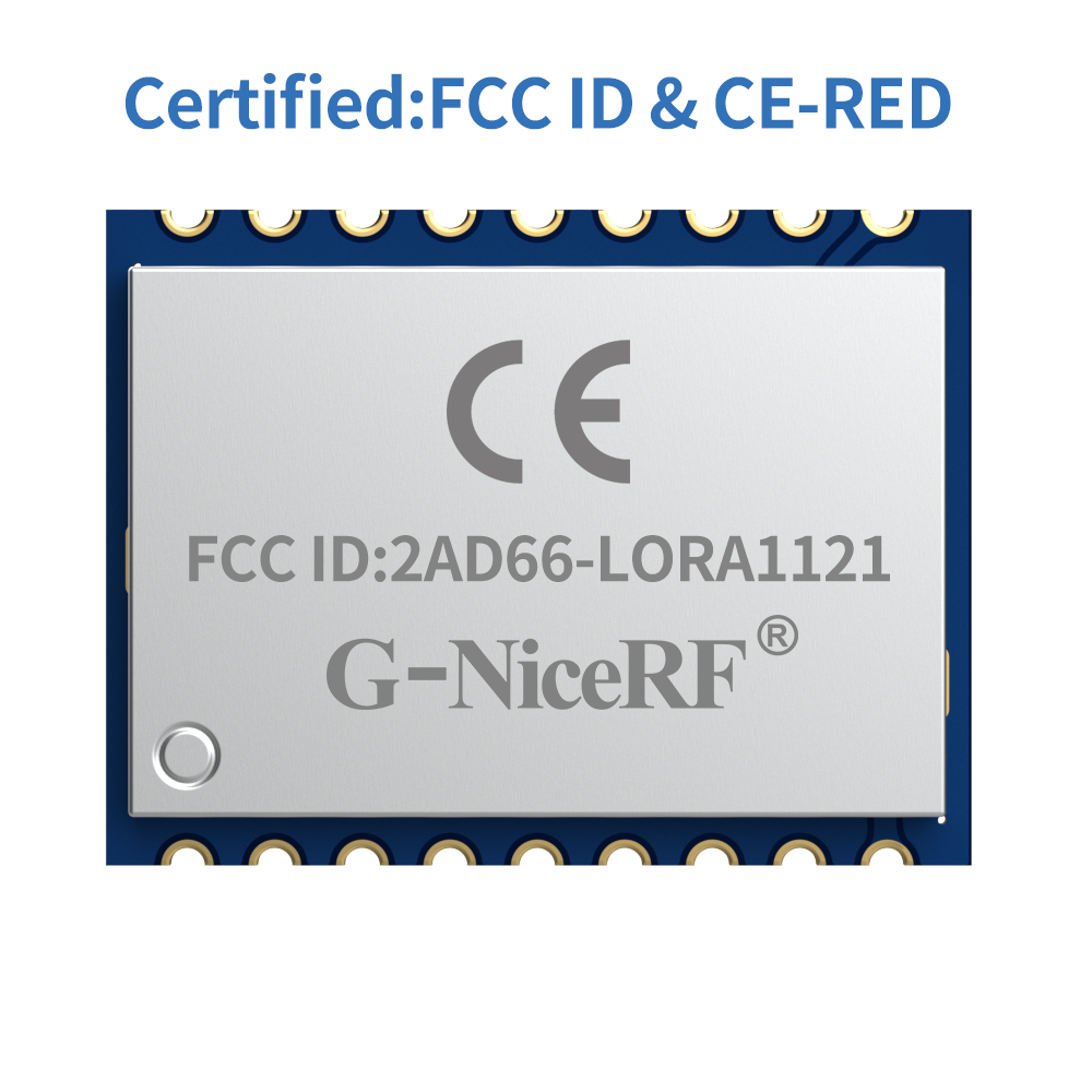 LoRa1121: FCC ID и сертифицированный CE-RED двухдиапазонный модуль связи Sub-GHz и 2,4 ГГц