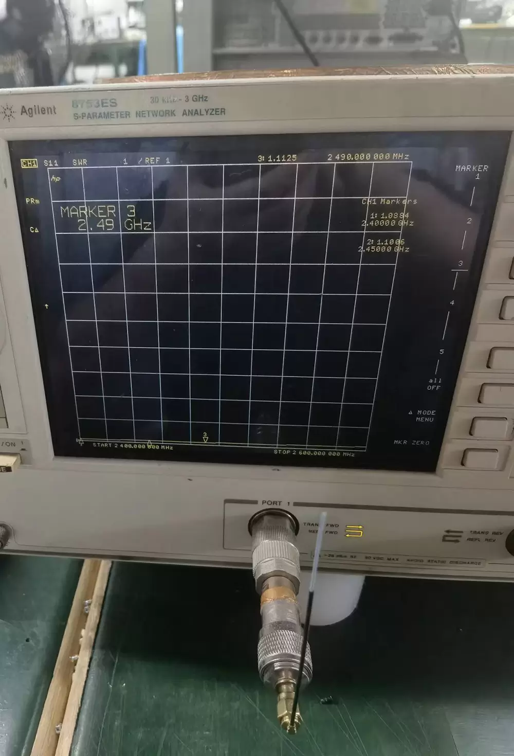 Диаграммы КСВ антенны IPEX SW2400-IPEX