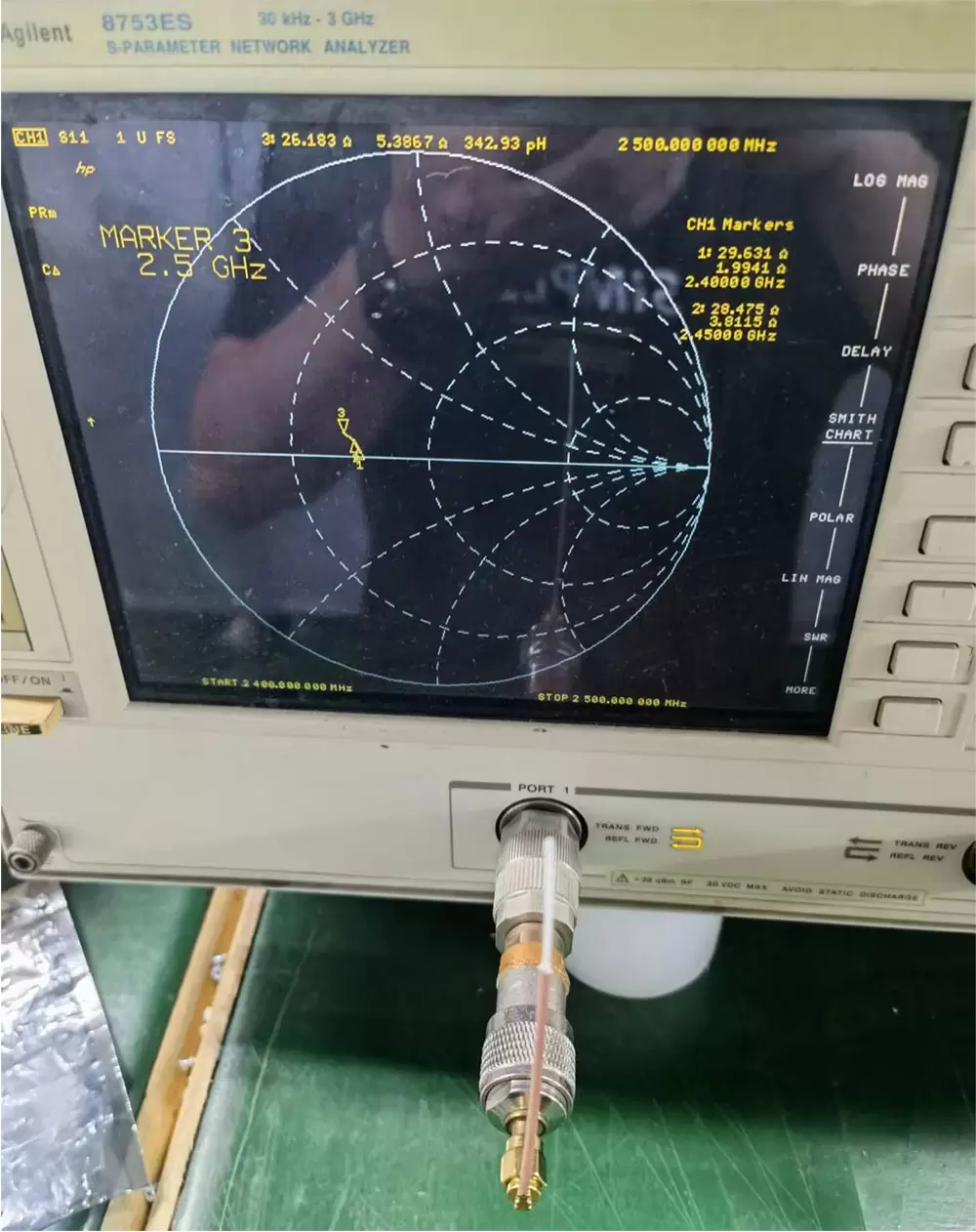 Диаграммы Смита антенны IPEX SW2400-IPEX01